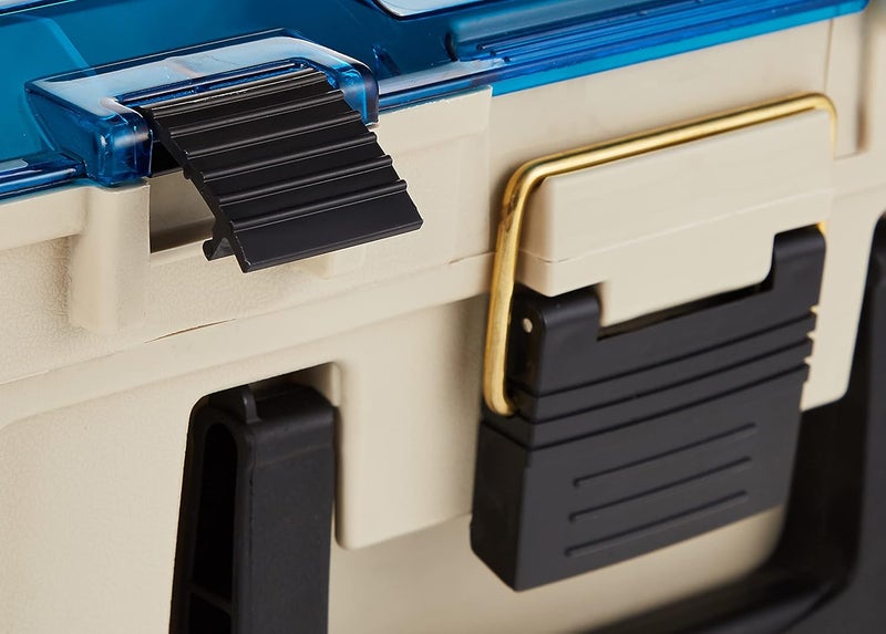 PLANO 1349-00 Two Level Magnum 3449 Tackle Box, Sandstone/Blue, One Size - Image 5